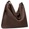 Gluckstar Borsa Donna in Scamosciata Pelle, Borsa Tracolla Elegante Hobo Tote Shopper Borsetta a Spalla per Lavoro, Ufficio, Università, Viaggi e Tempo Libero (Nero)