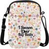 MYSOMY Borsa a tracolla per lavoro a maglia, per amanti del lavoro a maglia, regali I Swoon Over Big Balls Yarn Lovers Gifts Crochet Yarn Shoulder Bag, Io Swoon Over Cb3, 111