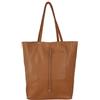 FrasiBags Borsa Shopping a Spalla in Vera Pelle Made in Italy, Tote Bag da Donna Grande, Borsa Donna, Shopping Bag Elegante, Borse in Pelle, Borsa a Spalla Made in Italy (Cuoio)