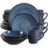 vancasso BUBBLE Set Piatti Ceramica, Stoneware, Servizi Piatti Combinati con Piatti Piani, Piatti da Dolce, Piatti Fondi, Tazze, Ciotole 20 Pezzi per 4 Persone, Piatti Colorati in Style Vintage