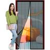 AMZERO Zanzariera Magnetica 120 x 250 cm Protezione Insetti, Facile da Montare Senza Forare Zanzariera Porta Finestra Magnetica per Porte da Balcone, Cantine, Terrazze, Nero