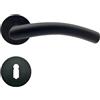 domino PRADO-R BLACK - Maniglia per porta della camera, porta dell'ufficio, cantina e porta interna, colore nero