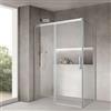 Yellowshop - ZEN Box doccia 2 lati vetro trasparente 8 mm scorrevole anticalcare H 200 cm telaio alluminio finitura simil acciaio (100x80)