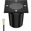 ledscom.de Lampada da incasso a pavimento RELI per uso esterno, IP67, nero, angolare, 11 x 11 cm, 1x GU10 max. 15W