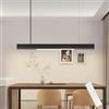 Homefire Lampada a sospensione tavolo da pranzo dimmerabile moderna lampada a sospensione design lineare LED 107 cm con telecomando lampada da tavolo lunga bianca per ufficio sala da pranzo cucina