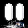 Letlit 2PACK LED Lampada da Aoffitto per Seminterrato, 12W 1200LM LED Lampada da Parete Ovale, IP54 Lampada da Parete a Prova di Umidità, Neturalweiß Lampada da Seminterrato per Corridoio Garage