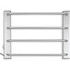 Fishtec - Asciugamano Elettrico da Parete 60W - Senza Termostato - Porta Asciugamano Bagno Stenditore Riscaldante 4 Barre - 50 CM - Alluminio Spazzolato - Riscaldamento Supplementare - Design Sobrio