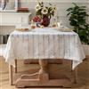 Pahajim Tovaglia Rettangolare Antimacchia Cotone lino Tovaglia Bianca Elegante Copritavolo Moderno Impermeabile Tovaglia da Tavola per Esterno, Soggiorno,Cucina Decorazioni(Bianca,135x260cm)