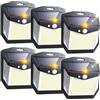 Vanranger Esterno Giardino Solare Pannello Luci: 248 LED Solari Movimento Sensore Luce Faretti 3 Modos 270° Illuminazione Esterne Solar Faro IP65 Solare Parete Lampada per Giardino Balcone Garage Patio 6 Pezzi