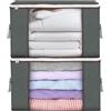 Budding Joy Borse di grandi dimensioni per riporre i vestiti, contenitori pieghevoli, organizer per l'armadio, con manici resistenti, in tessuto spesso, per coperte, piumini, vestiti, biancheria da letto, 90 L
