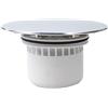 Talea Coperchio per scarico doccia cromato 121 mm, coperchio per piletta doccia in plastica cromata con cestello Altezza: 68 mm QS427C004
