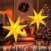 KATELUO Paper Star Lantern, Stella Luminosa 3D Stelle di Carta da Appendere, Stella di Natale Luminosa LED, Lampada Stella di Carta, Stella Pieghevole Natalizia per Natale, Matrimoni, Compleanni, Feste