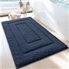DEXI Tappeto Bagno 50 x 80 cm, Tappetino in Microfibra, Tappeti Assorbente Antiscivolo, Soffice Tappetini Doccia, Lavabile in Lavatrice, Blu Reale