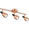 home sweet home collection Home Sweet Home Moderno Lampada Faretti LED Novi | 46/9.5/17.6 | Rame | 3 luci plafoniera a spot | metallo | Dimmerabile | lampadine a LED incluse | GU10 | 5W | 390lm | uce bianco caldo