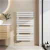 EMKE Scaldasalviette termoarredo, con Attacco Laterale, 1041x600 mm, Radiatore da Bagno, Scaldasalviette per Asciugamani ad Acqua Calda,Porta Asciugamani, Scaldasalviette, Colore Bianco, 639 Watt