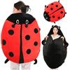 YIWENG YIWEOG Cuscino a Coccinella Indossabile Simpatico Peluche Indossabile per Dormire Caldo Rimovibile Oversize 100 cm/39,4 Pollici Cuscino a Coccinella Indossabile Gigante per Bambini e Adulti Rilascia l