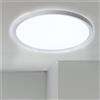 XMTECH Plafoniera a LED piatta, rotonda, 48 W, diametro 36,5 cm, rotonda, lampada da bagno, lampada da cucina, IP44, impermeabile, per bagno, camera da letto, cucina, corridoio, bianco