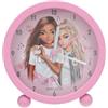 Depesche 13546 TOPModel My BFF - sveglia rosa per bambini, con motivo a modella, orologio silenzioso con funzione luce, batteria inclusa