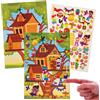 Baker Ross FN546 Scene adesive per case sull'albero - Confezione da 4, crea le tue scene adesive per bambini, adesivi riutilizzabili