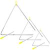 TIGER TRI-SET - Set di strumenti triangolari da 6/8/30,5 cm, triangoli in acciaio resistenti con attacchi in metallo, ideale per scuola, banda o uso domestico, 3 triangoli