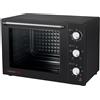 MELCHIONI FAMILY - ENJOY 63 Fornetto elettrico 63 litri, 2200 Watt, 5 funzioni cottura, funzione gira arrosto - Nero