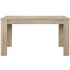 [en.casa] Tavolo da Pranzo con Piano Rettangolare 140 x 90cm Tavolo da Cucina Fino a 6 Posti Postazione di Lavoro Studio - Effetto Rovere Chiaro