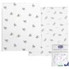 Chicco Set di Lenzuola in Fibra di Bambù, Compatibili con Culle Next2Me Twins, 2 Pezzi Lenzuola con Angoli, Fantasia con foglie e lumachine