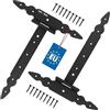 KOTARBAU® 2 cerniere a T nere, lunghezza: 300 mm, in acciaio verniciato a polvere, per porta in legno, per porta di carico, per porte e porte da giardino, cerniere