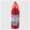 La Briantina Lumino Elettrico Calvario Rosso per Loculo - Luce Fissa Rossa, Uso Esterno, Resistente alle Intemperie - Batterie Incluse - Durata 180 Giorni - Ø 3 cm x H 9,5 cm