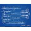 Artery8 SR-71 Blackbird Habu US Aircraft Spy Plane Blueprint Plan Unframed Wall Art Print Poster Home Decor Premium Aereo Blu Parete Manifesto Casa