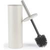 Beldray Spazzolino per WC & Supporto - Trattato AntiBac, Setole in Silicone Antigraffio, Design Discreto a Coperchio Chiuso, Manico Lungo, Testa Igienica Facilmente Pulibile, Metallo