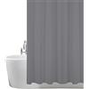 ANSIO - Tenda da doccia, resistente alla muffa e all'umidità, 180 x 180 cm, 100% poliestere - Grigio antracite