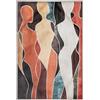 DRW Quadro tela stampato con figure e cornice PS arancione beige e bianco 80 x 4 x 120 cm