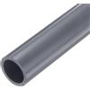QUARKZMAN Tubo in PVC, diametro 25,6 mm, lunghezza 0,23 m, rotondo, in plastica, per giardino, acquario, tubo dell'acqua, canale per cavi, tubo di ventilazione (grigio chiaro)