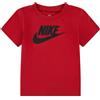 Nike Futura S/S Tee Rossa, Bambino, Maglietta Bianca Logo Nero, 18 Mesi