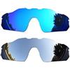 SOODASE Per Oakley Radar EV Pitch Occhiali da Sole Blu/Argento 2 coppie Lenti di Ricambio Polarizzate