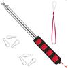 CuiCanfla Asta per bandiere a mano, con clip, 2,5 m, allungabile, per campeggio, viaggi, gite, insegnanti, guida turistica, per classi, guide turistiche, bandiera