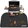 ImnBest Tappetino ignifugo, 150 x 100 cm, pieghevole, in fibra di vetro di silicone, resistente al calore, impermeabile, per barbecue, camino, pavimento, prato e campeggio