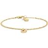 Fossil Bracciale donna in ottone con chiusura a moschettone a doppia catena