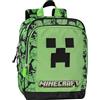 Franco Cosimo Panini MINECRAFT - Zainetto Ufficiale Minecraft, per Asilo e Tempo Libero, Spallacci Imbottiti e Regolabili, Retro e Fondo Termoformati, Scomparto Principale e Tasca Frontale con Chiusure a Zip, 23x30Hx10 cm
