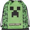 Franco Cosimo Panini MINECRAFT - Sacca Coulisse Ufficiale Minecraft, con Spallacci Antisoffocamento, Retro in Rete, Tasca con Zip, Ideale per Palestra, Scuola, Viaggi, Porta Merenda, Idea Regalo Bambini, 33x36Hx3 cm