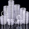 CuiCanfla Capsule trasparenti per monete, 200 capsule per monete, capsule per monete trasparenti CuiCanfla, contenitori in plastica acrilica trasparente per monete commemorative