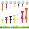 HuangXinyu 60 Pezzi Tee da Golf in Plastica, Tee Golf Rosa, 60 x 12 mm Golf Tee Professional Riutilizzabili, Accessori Golf Regalo per Golfisti o Famiglia, Allenamento Golf