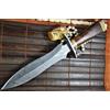 Perkin Coltello da caccia in acciaio Damasco, fatto a mano, personalizzato