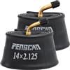 FengCan 14x2,125 Camere d'aria per bicicletta elettrica, 14 pollici tubo (2-PCS), 14 x 2,125 tubi per pneumatici di pit bike, push bike, scooter, bici da strada, MTB bike, piegato in bronzo valvola CR202
