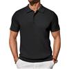 COOFANDY Poloshirt da uomo a maniche corte in maglia estiva, vestibilità regolare, casual, polo da golf, verde chiaro, L