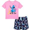 Disney Stitch Pigiama per Ragazze, 2 Pezzi con Maglietta e Pantaloncini Design 'Aloha' per Bambina, Taglia 12 Anni | Rosa