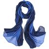 Sawekin Sciarpa da donna Stola Foulard Estate Gradiente di colore Stola per abito da sera festivo matrimonio sposa sciarpa di seta/sciarpa di cotone tutto l'anno, Blu, Taglia unica