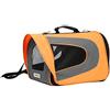 Croci Rocket - Trasportino per cani e gatti, Borsa porta cane e gatto, Trasportino per auto, Rigido, Tracolla rimovibile, Richiudibile, Arancione, 46x26x27 cm