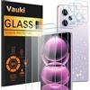 Vauki 3 Pezzi Vetro Temperato per Xiaomi Redmi Note 12 Pro 5G/Xiaomi Poco X5 Pro con 3 Fotocamera Pellicola Protettiva,Durezza 9H,Anti-Graffio,Senza Bolle,Ultra HD Schermo Pellicola
